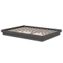 Double gray solid wood bed frame 135x190 cm by vidaXL, Beds and slatted bases - Ref: Foro24-819949, Price: 168,77 €, Discount: %