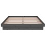 Double gray solid wood bed frame 135x190 cm by vidaXL, Beds and slatted bases - Ref: Foro24-819949, Price: 171,09 €, Discount: %