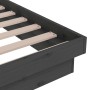 Double gray solid wood bed frame 135x190 cm by vidaXL, Beds and slatted bases - Ref: Foro24-819949, Price: 171,09 €, Discount: %