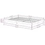 Double gray solid wood bed frame 135x190 cm by vidaXL, Beds and slatted bases - Ref: Foro24-819949, Price: 168,77 €, Discount: %