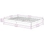 Estructura de cama madera maciza gris doble 135x190 cm de vidaXL, Camas y somieres - Ref: Foro24-819949, Precio: 171,00 €