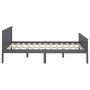 Solid gray pine wood bed frame 120x200 cm by vidaXL, Beds and slatted bases - Ref: Foro24-322204, Price: 128,20 €, Discount: %
