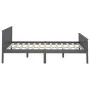 Solid gray pine wood bed frame 120x200 cm by vidaXL, Beds and slatted bases - Ref: Foro24-322204, Price: 126,23 €, Discount: %
