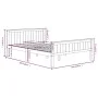 Solid gray pine wood bed frame 120x200 cm by vidaXL, Beds and slatted bases - Ref: Foro24-322204, Price: 126,23 €, Discount: %