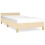 Bed frame with cream fabric headboard 80x200 cm by vidaXL, Beds and slatted bases - Ref: Foro24-347372, Price: 95,07 €, Disco...