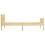 Estructura de cama madera maciza de pino 90x200 cm de vidaXL, Camas y somieres - Ref: Foro24-322174, Precio: 135,97 €, Descue...