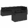 Conjunto de sofá de jardín 9 pcs Negro 100 x 55 x 73 cm
