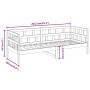 Schlafsofa aus massivem weißem Kiefernholz, 80 x 200 cm von vidaXL, Betten und Lattenroste - Ref: Foro24-820213, Preis: 142,5...
