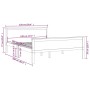 Solid pine wood bed frame 120x200 cm by vidaXL, Beds and slatted bases - Ref: Foro24-322176, Price: 99,43 €, Discount: %