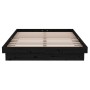 Black solid wood bed frame 120x200 cm by vidaXL, Beds and slatted bases - Ref: Foro24-819906, Price: 164,79 €, Discount: %