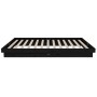 Black solid wood bed frame 120x200 cm by vidaXL, Beds and slatted bases - Ref: Foro24-819906, Price: 164,79 €, Discount: %
