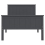 Solid gray pine wood bed frame 100x200 cm by vidaXL, Beds and slatted bases - Ref: Foro24-322203, Price: 85,52 €, Discount: %