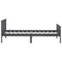 Solid gray pine wood bed frame 100x200 cm by vidaXL, Beds and slatted bases - Ref: Foro24-322203, Price: 84,70 €, Discount: %