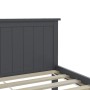 Solid gray pine wood bed frame 100x200 cm by vidaXL, Beds and slatted bases - Ref: Foro24-322203, Price: 85,52 €, Discount: %