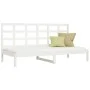 Schlafsofa aus massivem weißem Kiefernholz, 90 x 200 cm von vidaXL, Betten und Lattenroste - Ref: Foro24-3108203, Preis: 132,...