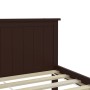 Estructura de cama madera maciza pino marrón oscuro 200x200 cm
