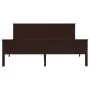 Dark brown solid pine wood bed frame 200x200 cm by vidaXL, Beds and slatted bases - Ref: Foro24-322201, Price: 112,99 €, Disc...
