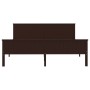 Estructura de cama madera maciza pino marrón oscuro 200x200 cm