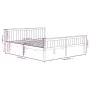 Dark brown solid pine wood bed frame 200x200 cm by vidaXL, Beds and slatted bases - Ref: Foro24-322201, Price: 112,99 €, Disc...