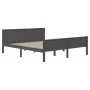 Solid gray pine wood bed frame 200x200 cm by vidaXL, Beds and slatted bases - Ref: Foro24-322208, Price: 159,78 €, Discount: %