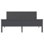 Solid gray pine wood bed frame 200x200 cm by vidaXL, Beds and slatted bases - Ref: Foro24-322208, Price: 161,91 €, Discount: %