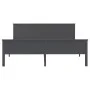 Solid gray pine wood bed frame 200x200 cm by vidaXL, Beds and slatted bases - Ref: Foro24-322208, Price: 159,78 €, Discount: %