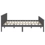 Solid gray pine wood bed frame 200x200 cm by vidaXL, Beds and slatted bases - Ref: Foro24-322208, Price: 161,91 €, Discount: %