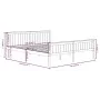 Solid gray pine wood bed frame 200x200 cm by vidaXL, Beds and slatted bases - Ref: Foro24-322208, Price: 159,78 €, Discount: %