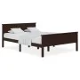Estructura de cama madera maciza pino marrón oscuro 160x200 cm de vidaXL, Camas y somieres - Ref: Foro24-322199, Precio: 137,...