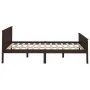 Estructura de cama madera maciza pino marrón oscuro 160x200 cm de vidaXL, Camas y somieres - Ref: Foro24-322199, Precio: 137,...
