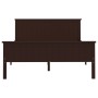 Dark brown solid pine wood bed frame 160x200 cm by vidaXL, Beds and slatted bases - Ref: Foro24-322199, Price: 139,19 €, Disc...