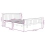 Dark brown solid pine wood bed frame 160x200 cm by vidaXL, Beds and slatted bases - Ref: Foro24-322199, Price: 139,19 €, Disc...