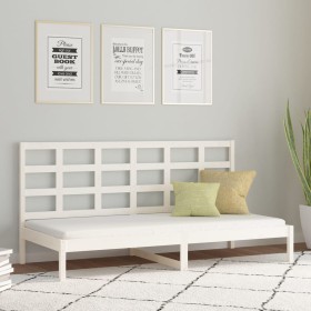 Sofá cama madera maciza de pino blanco 90x200 cm de vidaXL, Camas y somieres - Ref: Foro24-3107906, Precio: 122,85 €, Descuen...