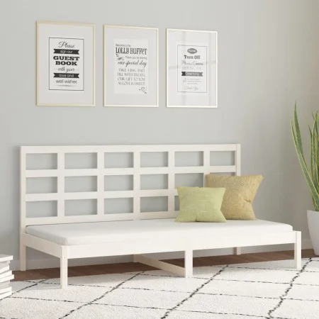 Schlafsofa aus massivem weißem Kiefernholz, 90 x 200 cm von vidaXL, Betten und Lattenroste - Ref: Foro24-3107906, Preis: 131,...