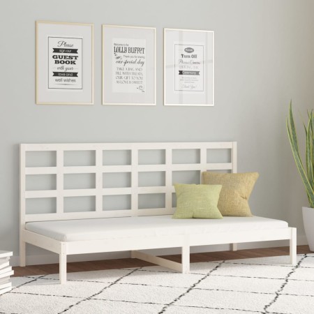Schlafsofa aus massivem weißem Kiefernholz, 90 x 200 cm von vidaXL, Betten und Lattenroste - Ref: Foro24-3107906, Preis: 122,...
