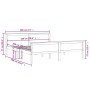 Honey brown pine solid wood bed frame 180x200 cm by vidaXL, Beds and slatted bases - Ref: Foro24-322193, Price: 172,56 €, Dis...