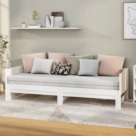 Removable sofa bed solid white pine wood 2x(80x200) cm by vidaXL, Beds and slatted bases - Ref: Foro24-820258, Price: 201,08 ...