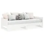 Sofá cama extraíble madera maciza de pino blanco 2x(80x200) cm de vidaXL, Camas y somieres - Ref: Foro24-820258, Precio: 201,...