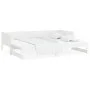 Sofá cama extraíble madera maciza de pino blanco 2x(80x200) cm de vidaXL, Camas y somieres - Ref: Foro24-820258, Precio: 201,...