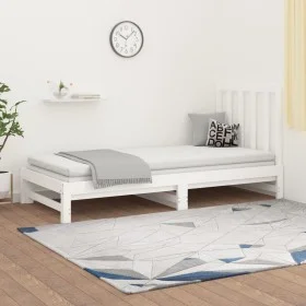 Removable sofa bed solid white pine wood 2x(90x200) cm by vidaXL, Beds and slatted bases - Ref: Foro24-3108318, Price: 149,88...