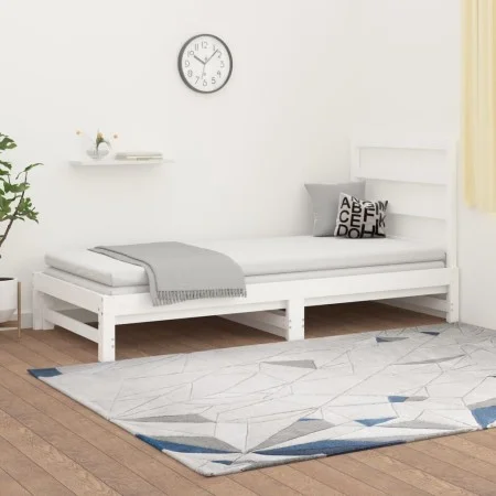 Removable sofa bed solid white pine wood 2x(90x200) cm by vidaXL, Beds and slatted bases - Ref: Foro24-3108303, Price: 145,79...
