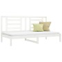 Sofá cama madera maciza de pino blanco 80x200 cm de vidaXL, Camas y somieres - Ref: Foro24-3108062, Precio: 134,42 €, Descuen...