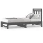 Removable sofa bed solid gray pine wood 2x(90x200) cm by vidaXL, Beds and slatted bases - Ref: Foro24-3108349, Price: 184,72 ...