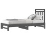 Removable sofa bed solid gray pine wood 2x(90x200) cm by vidaXL, Beds and slatted bases - Ref: Foro24-3108349, Price: 187,66 ...