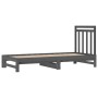 Removable sofa bed solid gray pine wood 2x(90x200) cm by vidaXL, Beds and slatted bases - Ref: Foro24-3108349, Price: 187,66 ...