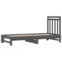 Removable sofa bed solid gray pine wood 2x(90x200) cm by vidaXL, Beds and slatted bases - Ref: Foro24-3108349, Price: 184,72 ...