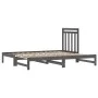 Removable sofa bed solid gray pine wood 2x(90x200) cm by vidaXL, Beds and slatted bases - Ref: Foro24-3108349, Price: 184,72 ...