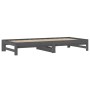 Removable sofa bed solid gray pine wood 2x(90x200) cm by vidaXL, Beds and slatted bases - Ref: Foro24-3108349, Price: 187,66 ...