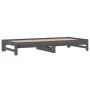 Removable sofa bed solid gray pine wood 2x(90x200) cm by vidaXL, Beds and slatted bases - Ref: Foro24-3108349, Price: 184,72 ...