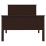 Estructura de cama madera maciza de pino marrón oscuro 90x200cm